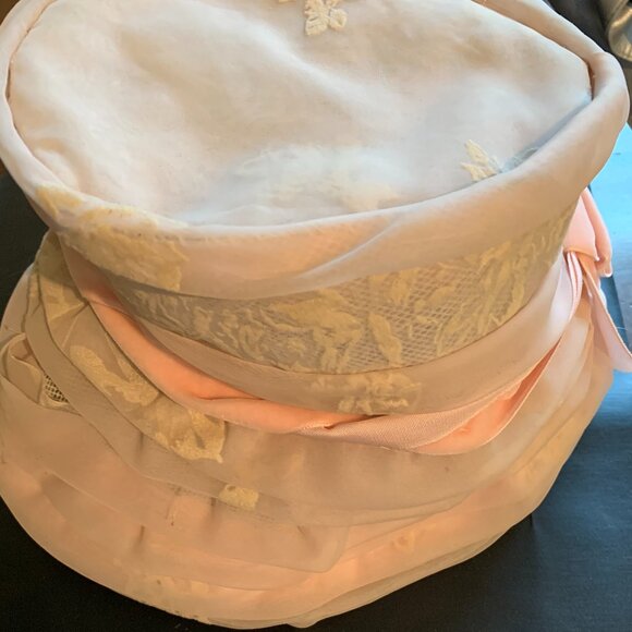 Early 1900s Pink Pillbox Womens Hat - Picture 2 of 8